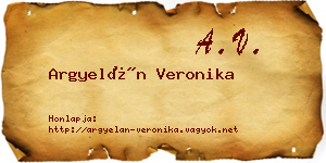Argyelán Veronika névjegykártya