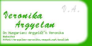 veronika argyelan business card